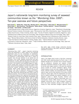 Japan's Nationwide Long‐Term Monitoring Survey of Seaweed