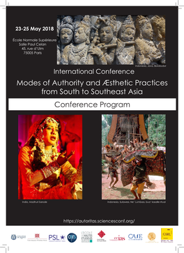 Modes of Authority and Æsthetic Practices from South to Southeast Asia Conference Program