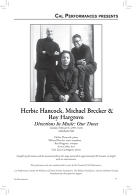 Herbie Hancock, Michael Brecker & Roy Hargrove