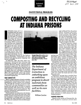 Composting and Recycling at Indiana Prisons