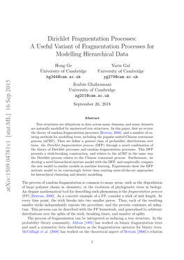 Dirichlet Fragmentation Processes: a Useful Variant of Fragmentation Processes for Modelling Hierarchical Data