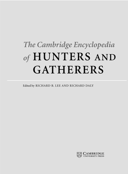 The Cambridge Encyclopedia of HUNTERS and GATHERERS