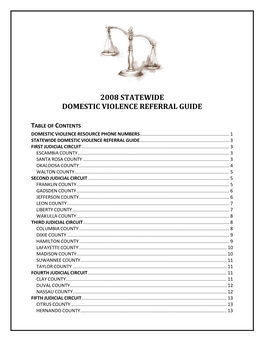 2008 Statewide Domestic Violence Referral Guide