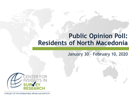 Macedonia National Public Opinion Poll