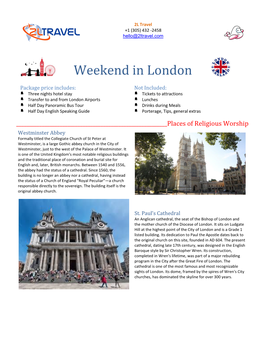 Weekend in London