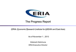 ERIA Progress Report English