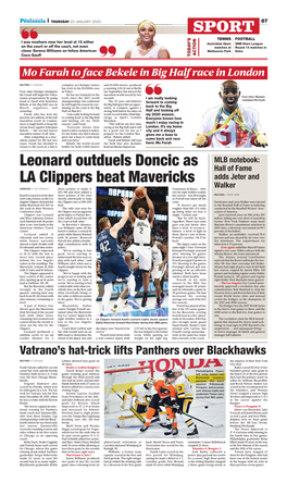 Leonard Outduels Doncic As LA Clippers Beat Mavericks