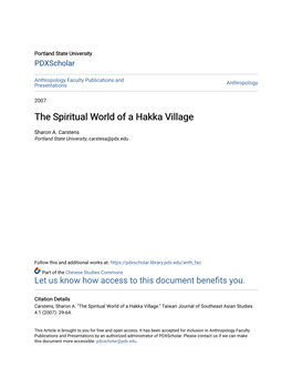 The Spiritual World of a Hakka Village