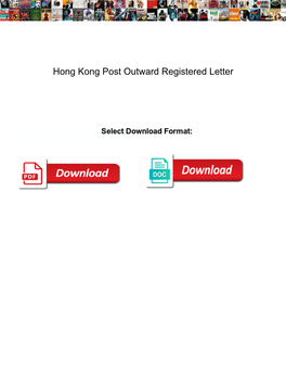 Hong Kong Post Outward Registered Letter