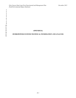 Glen Canyon Dam Long-Term Experimental and Management Plan December 2015 Draft Environmental Impact Statement