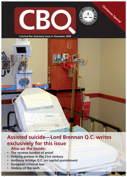 Assisted Suicide—Lord Brennan Q.C. Writes Exclusively for This Issue