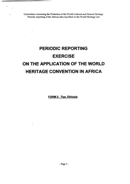 Periodic Reporting Exercise on the Application of the World Heritage Convention in Africa