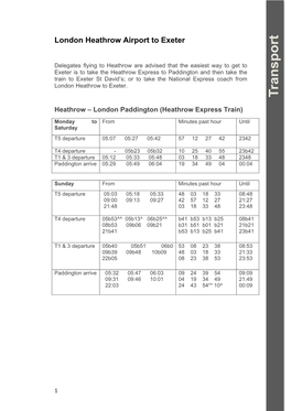 London Heathrow Airport to Exeter