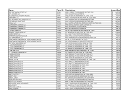 Owner Parcel ID Situs Address Amount