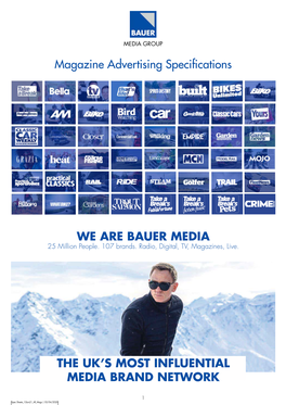 We Are Bauer Media the Uk's Most Influential Media