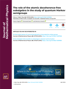 The Role of the Atomic Decoherence-Free Subalgebra in the Study of Quantum Markov Semigroups