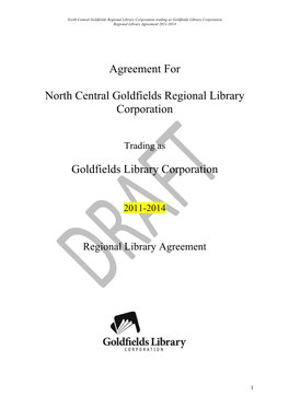 Agreement for North Central Goldfields Regional Library