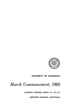 March Commencement, 1968
