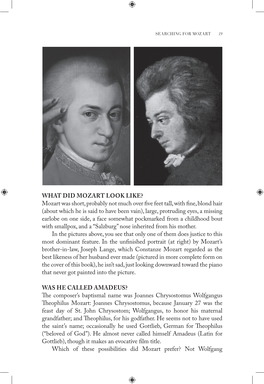 Mozart Was Short, Probably Not Much Over Five Feet Tall, with Fine, Blond Hair