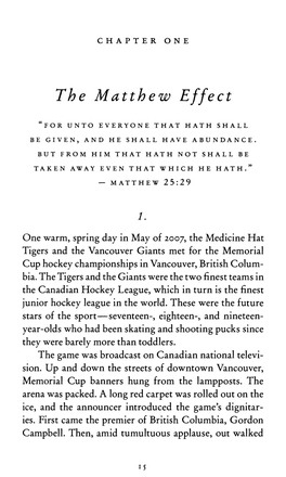 The Matthew Effect