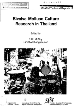 Bivalve Mollusc Culture Research in Thailand