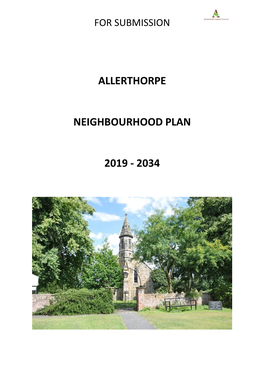 Submission Allerthorpe Neighbourhood Plan 2019 – 2034