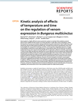 Kinetic Analysis of Effects of Temperature and Time on The