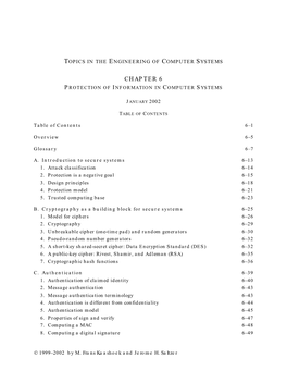 Chapter 6 Protection of Information in Computer Systems