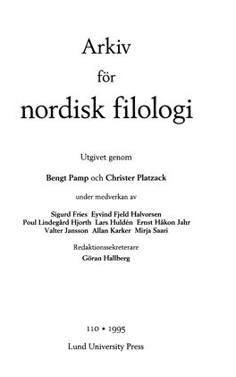 Nordisk Filologi