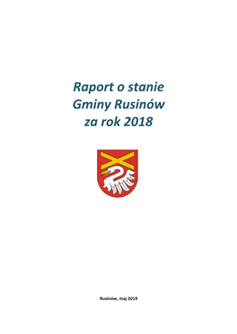 Raport O Stanie Gminy Rusinów Za Rok 2018