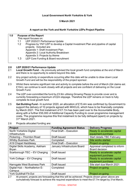 York and North Yorkshire LEP's Project Pipeline PDF 2 MB