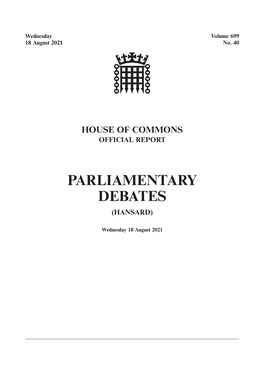 Parliamentary Debates (Hansard)