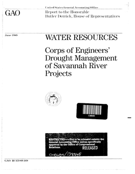 Corps of Engineers' Drought Management of Savannah River