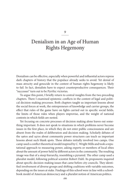Denialism in an Age of Human Rights Hegemony
