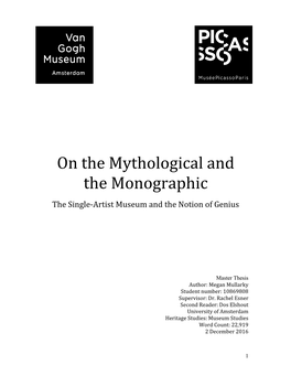 On the Mythological and the Monographic