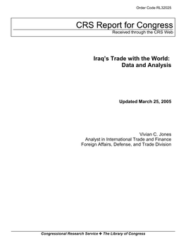 Iraq's Trade with the World