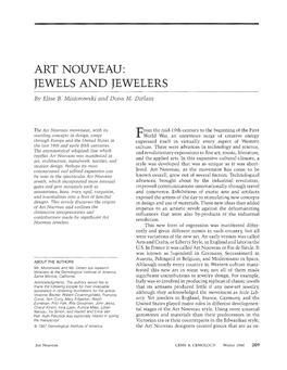 Art Nouveau: Jewels and Jewelers