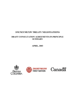Snuneymuxw Treaty Negotiations