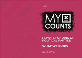 Private Funding of Political Parties: What We Know?