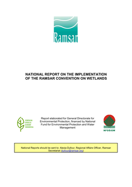 National Report on the Implementation of the Ramsar Convention on Wetlands