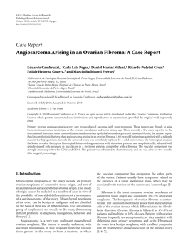 Angiosarcoma Arising in an Ovarian Fibroma: a Case Report