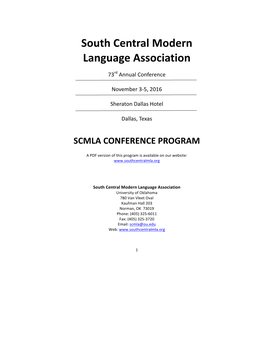 South Central Modern Language Association