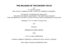 The Religion of the Ancient Celts by J.A
