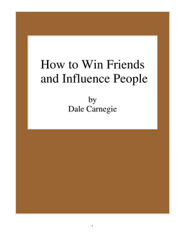 How to Win Friends and Influence People