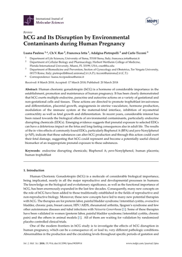 Hcg and Its Disruption by Environmental Contaminants During Human Pregnancy