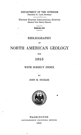 North American Geology