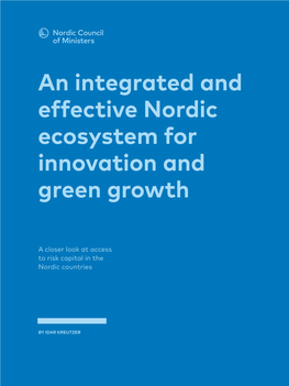 An Integrated and Effective Nordic Ecosystem for Innovation and Green Growth