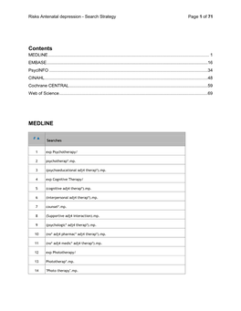 Contents MEDLINE