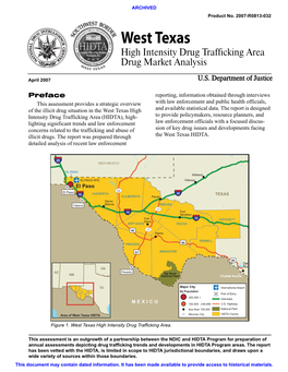 West Texas High Intensity Drug Trafficking Area Drug Market Analysis