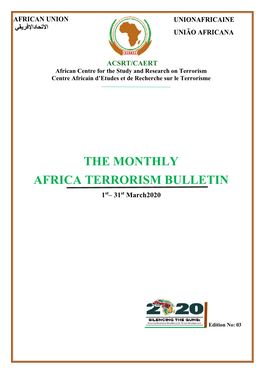 THE MONTHLY AFRICA TERRORISM BULLETIN 1St– 31St March2020